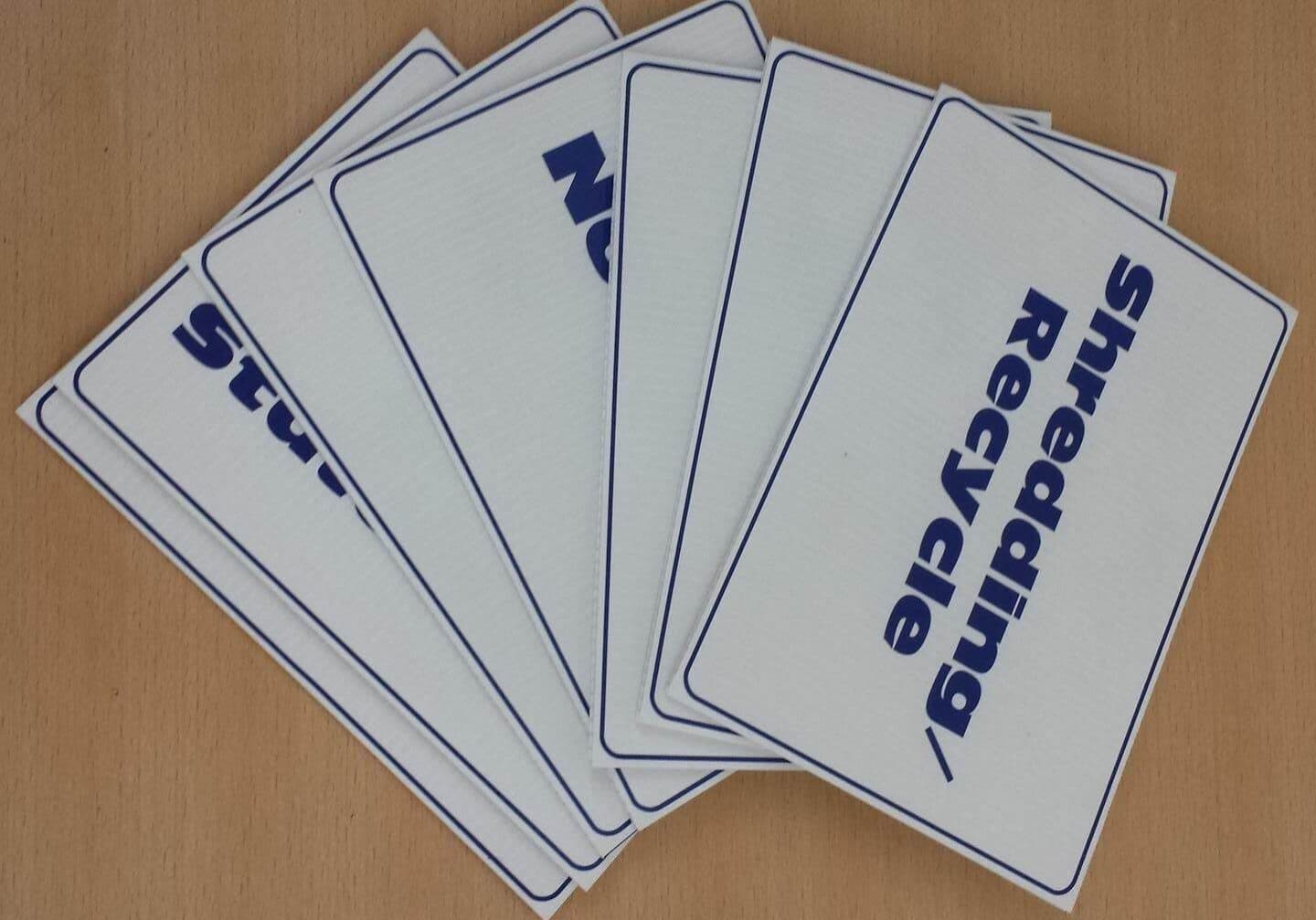The Paperwork Category Cards cards