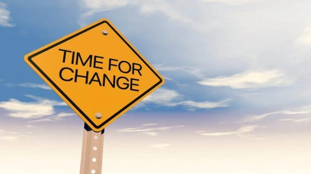 Time for change signpost